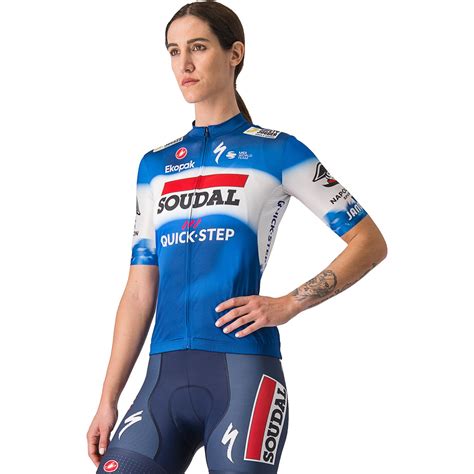 Castelli Competizione 3 Fietsshirt met Korte Mouwen Team Soudal Quick-Step Dames - ceramic blue ...