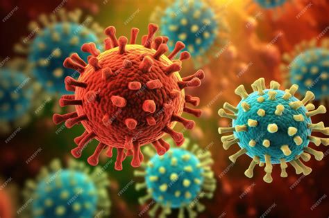 Premium Photo | Microbiological 3D Render of EBV Herpes Virus Cause of Infectious Mononucleosis ...
