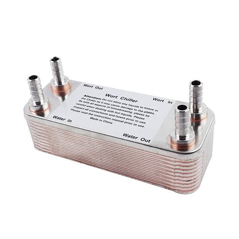 Buy EZGA Plate Heat Exchanger 20 Plates Wort Chiller 1/2" NPT Garden ...