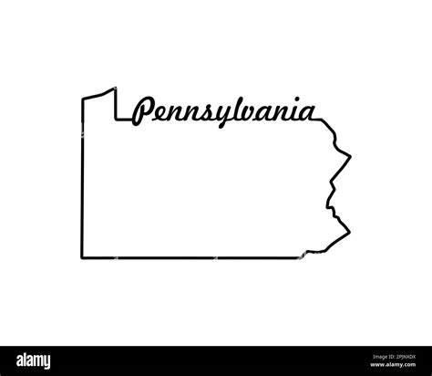 Pennsylvania state map. US state map. Pennsylvania outline symbol ...