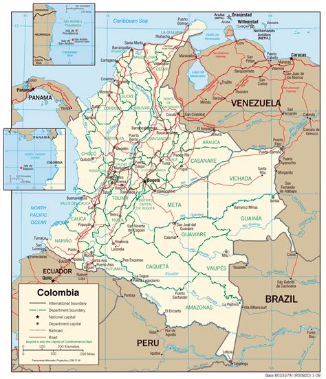 Large detailed administrative and political map of Colombia. Colombia large administrative and ...