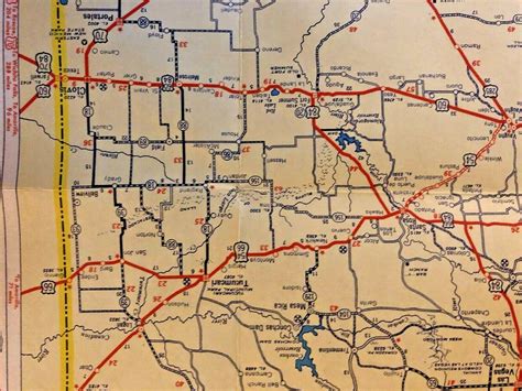 1940 MAP NEW MEXICO w Route 66 Indian Reservations Inset Map Roswell ...