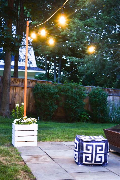 Diy String Light Pole Stand - Easy Diy String Light Poles Tutorial ...