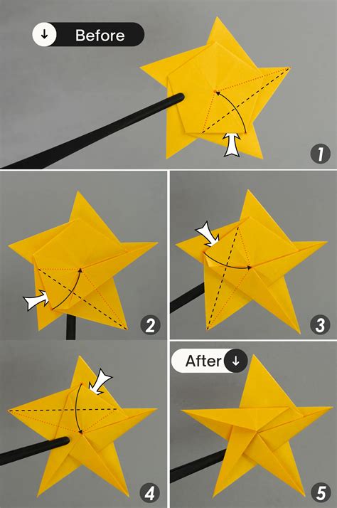 Easy Origami 5 Pointed Star How To Make A 5 Pointed Star From Paper