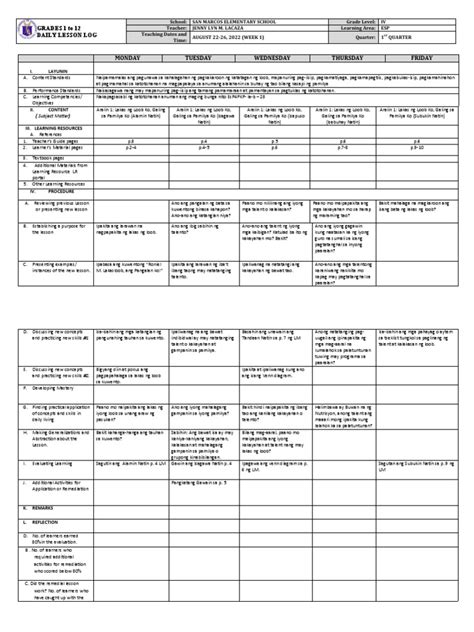 Steps How to Create Daily Lesson Log 的图像结果