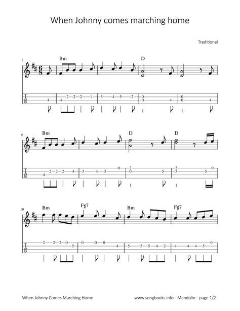 When Johnny comes marching home (arr. songbooks.info) by Traditional ...