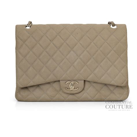 Grey Classic Maxi Double Flap Bag – Confidential Couture
