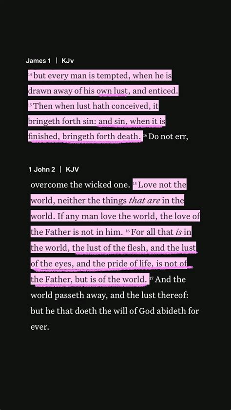 Lust of the flesh Bible Verse