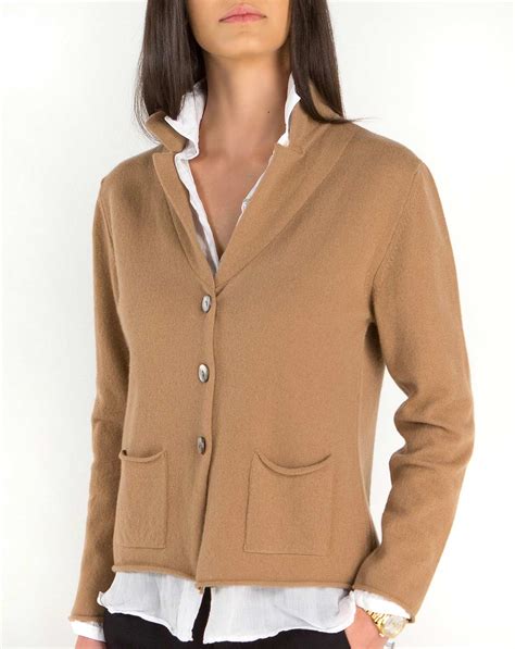 Ladies' Lambswool & Cashmere Knit Blazer | MaisonCashmere