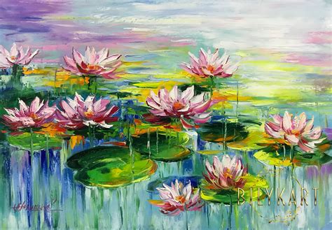 Claude Monet Painting on Canvas Water Lilies Wall Art Lotus Flower Art Water Lily Oil Painting ...