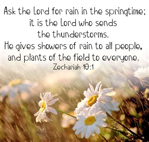 Zechariah 10:1 Ask the Lord for rain in the springtime; it is the Lord ...
