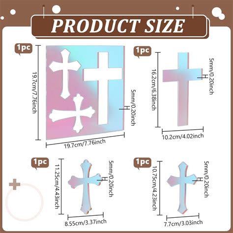 PHPandaHall PH PandaHall Iridescent Crosses Router Template, 3 India | Ubuy