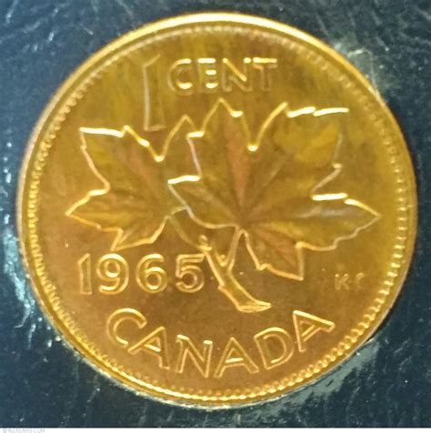 1 Cent 1965 (variety 1) small beads pointed 5, Elizabeth II (1953-2022 ...