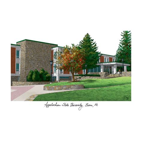Buy Campus Images "Appalachian State University" Lithographic Print ...