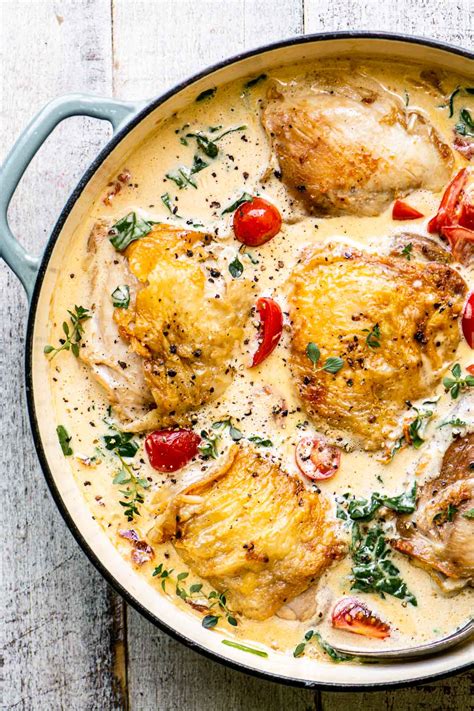 Chicken Thighs Skillet Recipe Ideas Thighs Seared Feelgoodfoodie ...