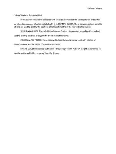 Image result for Chronological Filing System Examples