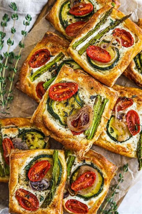 mango puff pastry tart