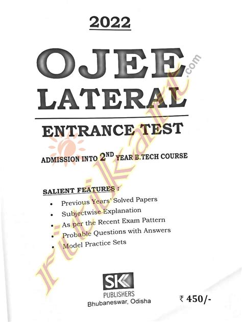 Buy OJEE Lateral Entrance Test Guide for Entry into B.Tech - Ritikart
