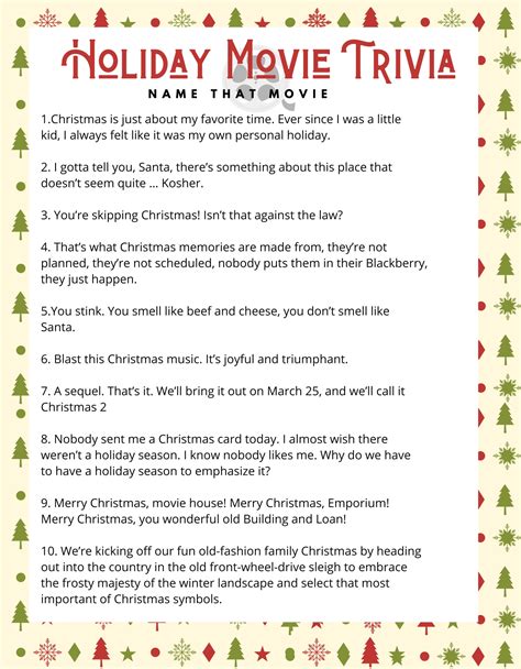 Printable Christmas Trivia Questions Answers | Plan Your Year Easily!