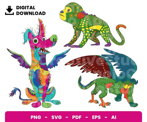 Bundle Layered Svg, Halloween Svg, Alebrijes Coco Svg, Alebr | Inspire ...