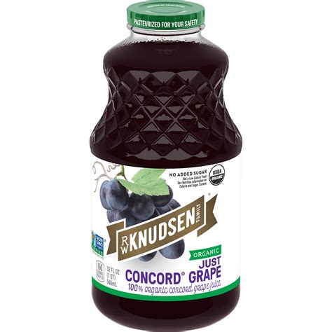 R.W. Knudsen Family Organic Just Concord Grape Juice, 32-Fluid Ounce ...