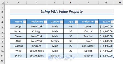 Excel VBA Create Excel Table 的图像结果