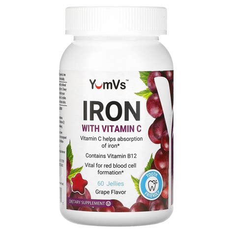 Yum V's - Iron with Vitamin C Supplement - 60 count - Hey Pharma