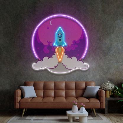 Rocket Launch LED Neon Sign Light Pop Art – acrylicsheetsindia