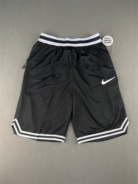 Nike Men’s Black Mesh Basketball Shorts with White Trim – Mizo Jersey Home