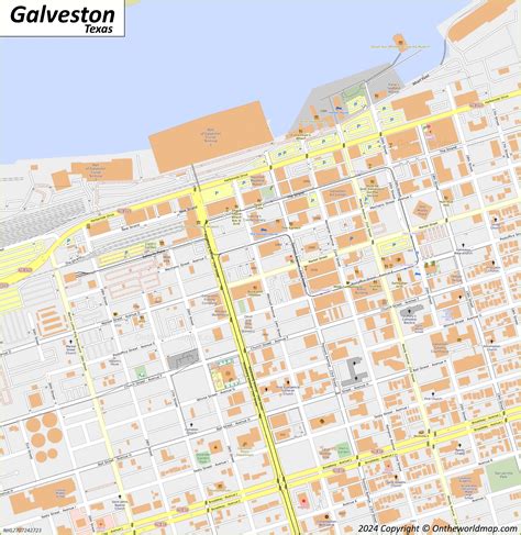 Map Of Downtown Galveston