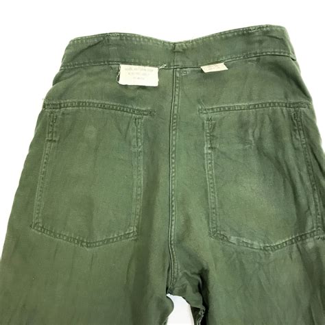 U.S.ARMY ベイカー パンツ 60年代 TROUSERS SATEEN OG-107 TYPE 1 コットンサテンパンツ ボタン・フライ ...