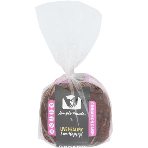 Simple Kneads Organic Cinnamon Raisin Sourdough Bread 21 oz (Pack Of 6 ...
