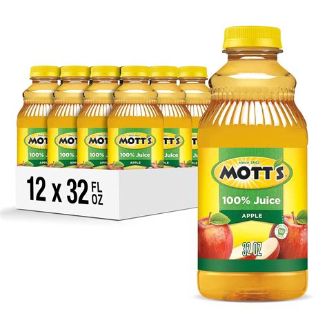 Amazon.com : Mott's 100% Original Apple Juice, 32 Fl Oz Bottle (Pack Of ...
