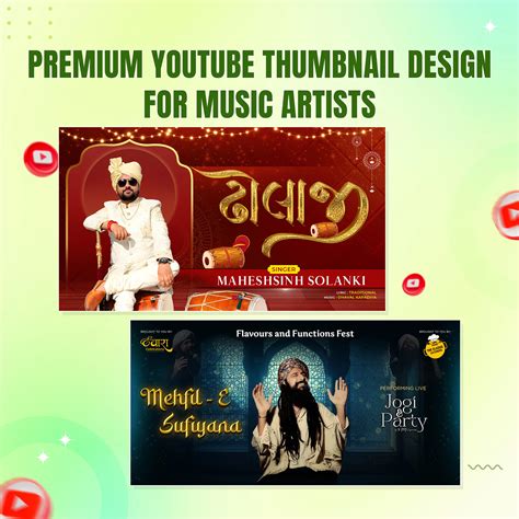Premium YouTube Thumbnail Design for Music Artists – Victory Infotech