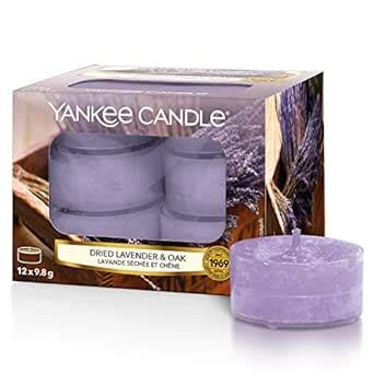 Yankee Candle Dried Lavender and Oak Scented Tealight Candle : Amazon ...