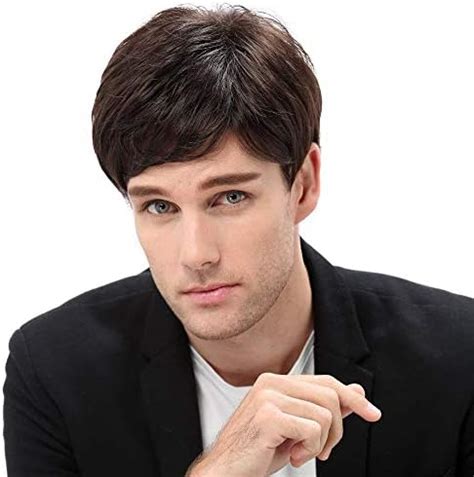 Akashkrishna Mens Synthetic Full Head Hair Wig | Medium-Length Natural ...