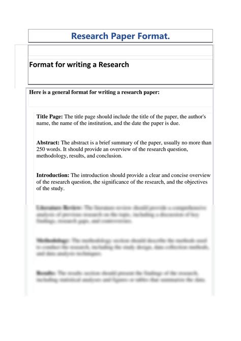 Image result for Research Article Writing Format