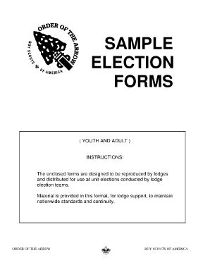 Oa Election Ballot - Fill and Sign Printable Template Online