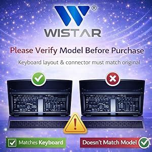 WISTAR Laptop Keyboard Compatible for Lenovo ThinkPad E480 E490 T480S ...