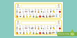 ABC individual con carril horizontal, vertical, 5mm - Incluye Ch y Ll