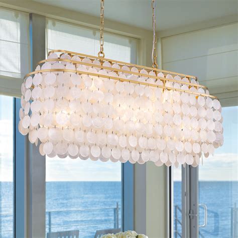 TOCHIC Capiz Shell Chandelier, 9 Lights Coastal Chandelier Light ...