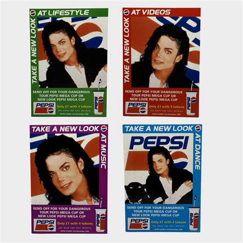Michael Jackson Dangerous Set of 4 Pepsi Promo Flyers – Michael Jackson ...