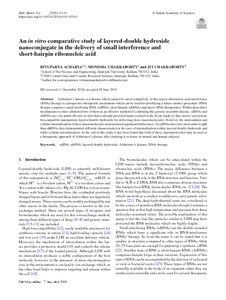 An in vitro comparative study of layered-double hydroxide nanoconjugate ...