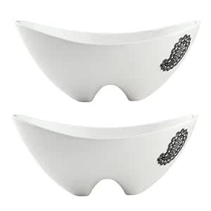 Buy METIER Bone China Fruit & Nuts Bowl Set of 2Pcs Online at Low ...
