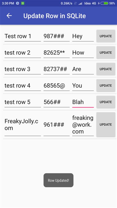 Image result for How to Update a Record in SQLite Database in Android