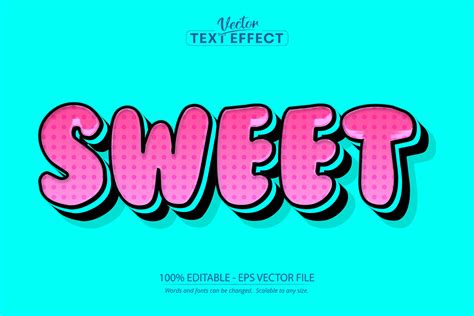 The Word Sweet In Bubble Letters