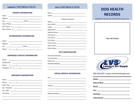 Free Printable Dog Vaccination Record Template: Keep Your Pet's Health ...