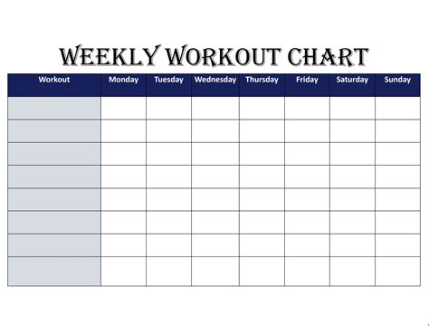 Exercise Workout Chart 的图像结果
