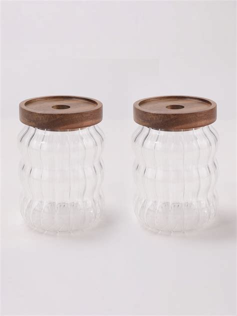 UMAI Wave Series Containers w/ Acacia Lid | 620ml | Airtight Storage ...