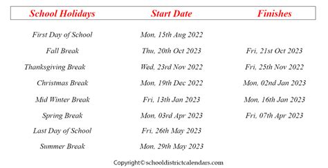 Canyons District Calendar